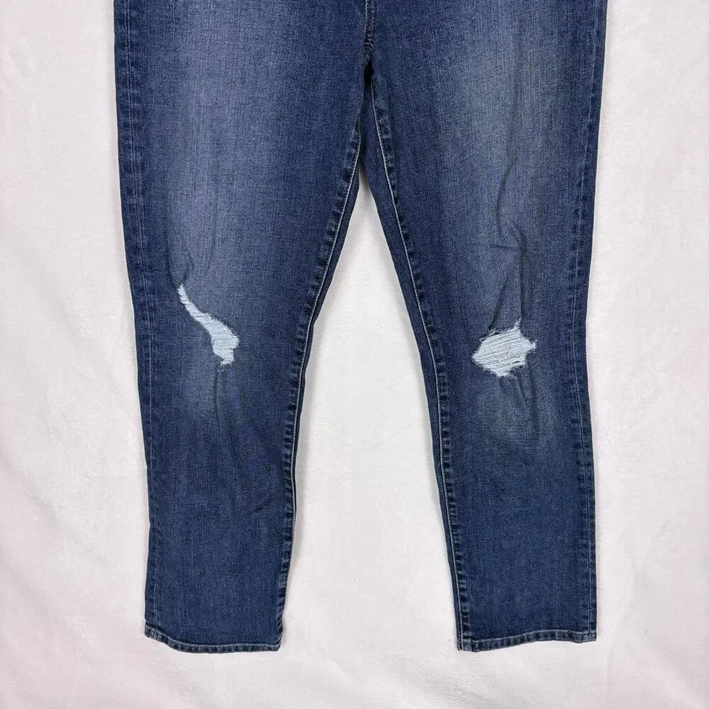 Joe's Jeans High Rise‎ Distressed Knee Straight Leg Jeans Size 27